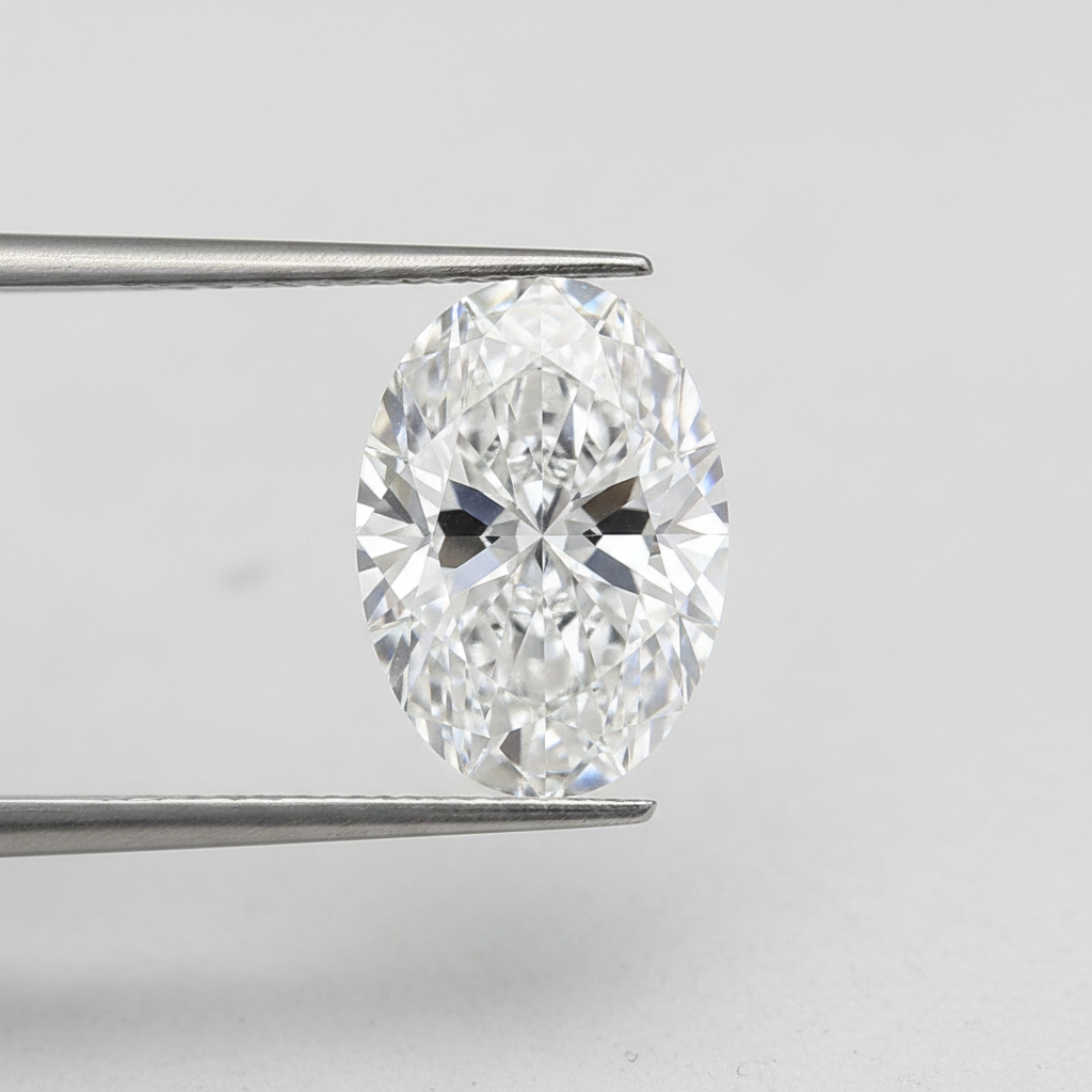 2,00 karaat ovale lab-grown diamant, VS1/E