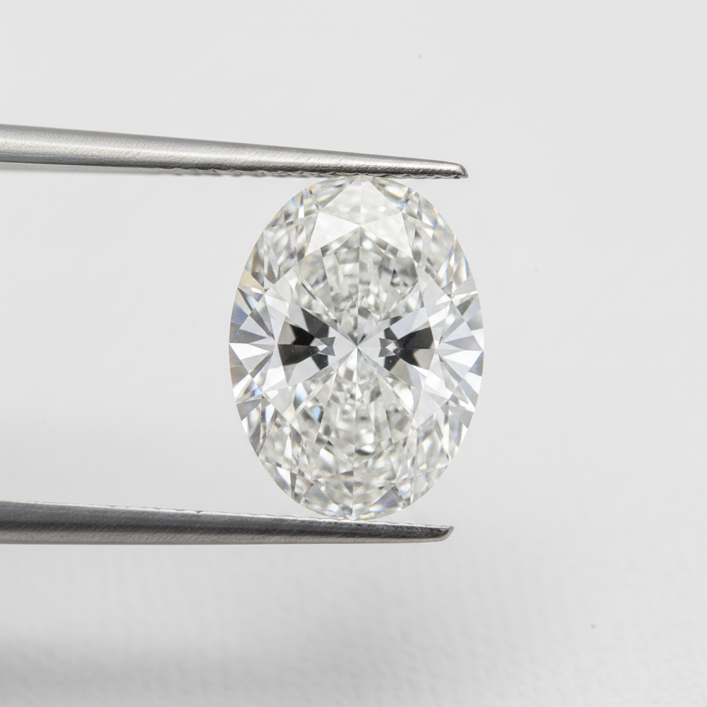 2,00 karaat ovale lab-grown diamant, VS1/E