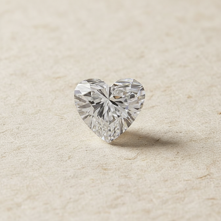 1.00 Carat Heart Cut Lab Grown Diamond VS1 F Color IGI Certified
