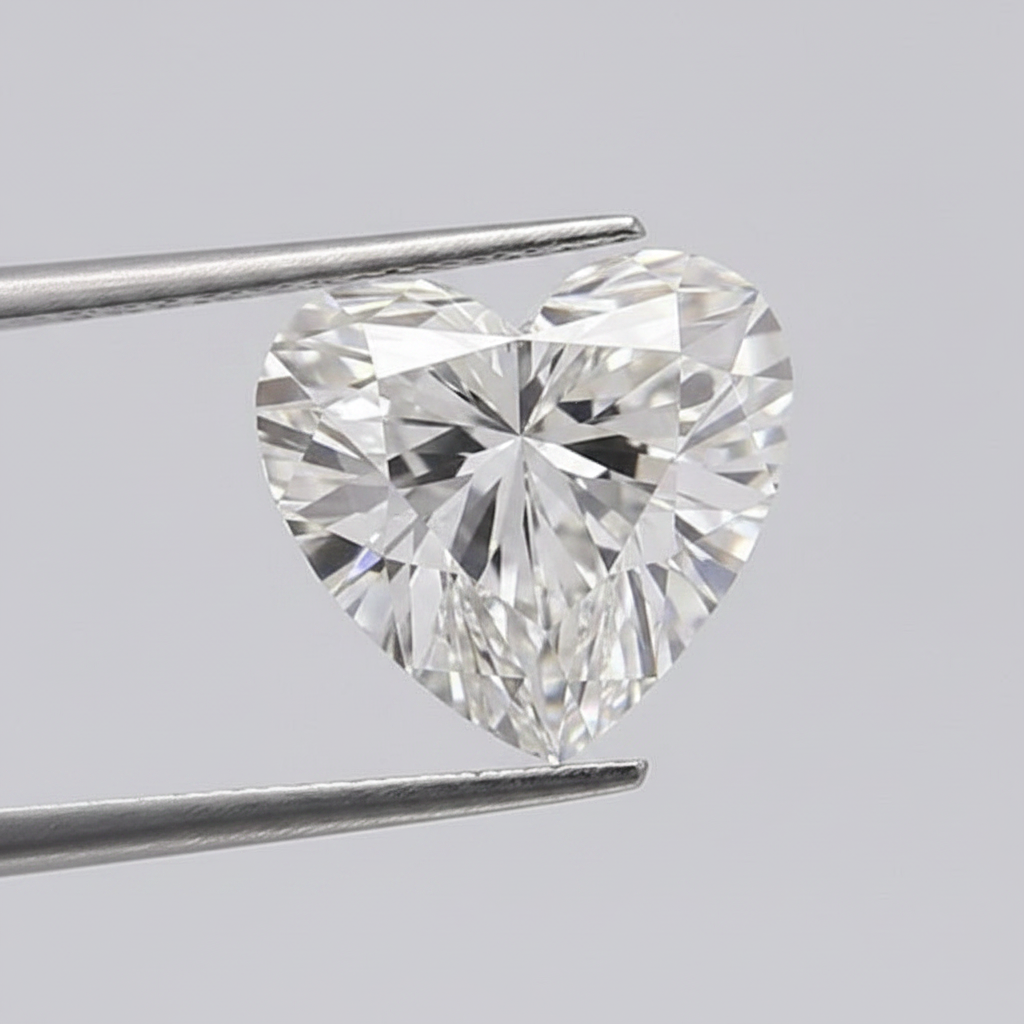 1.00 Carat F VS1 Heart Shape CVD Lab Grown Diamond IGI Certified
