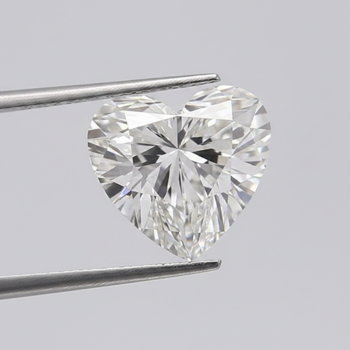 1.00 Carat F VS1 Heart Shape CVD Lab Grown Diamond IGI Certified
