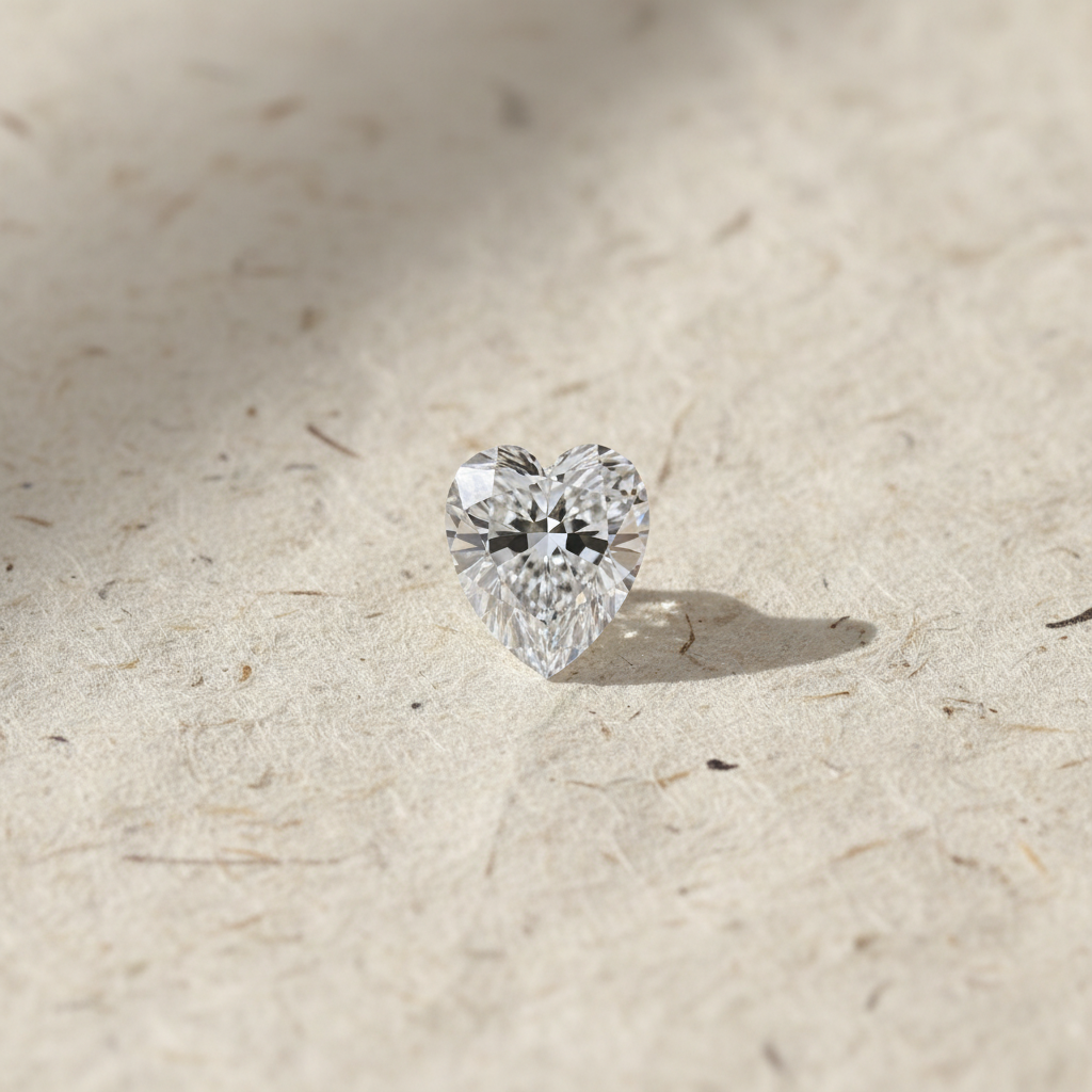 1.00 Carat Heart Cut Lab Grown Diamond VS1 E Color IGI Certified

