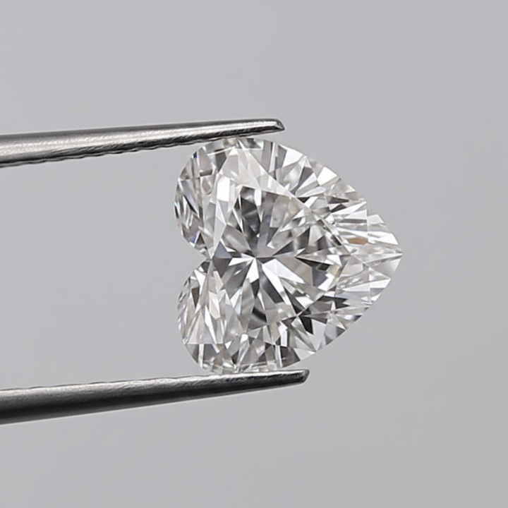 1.00 Carat E VS1 Heart Shape CVD Lab Grown Diamond IGI Certified
