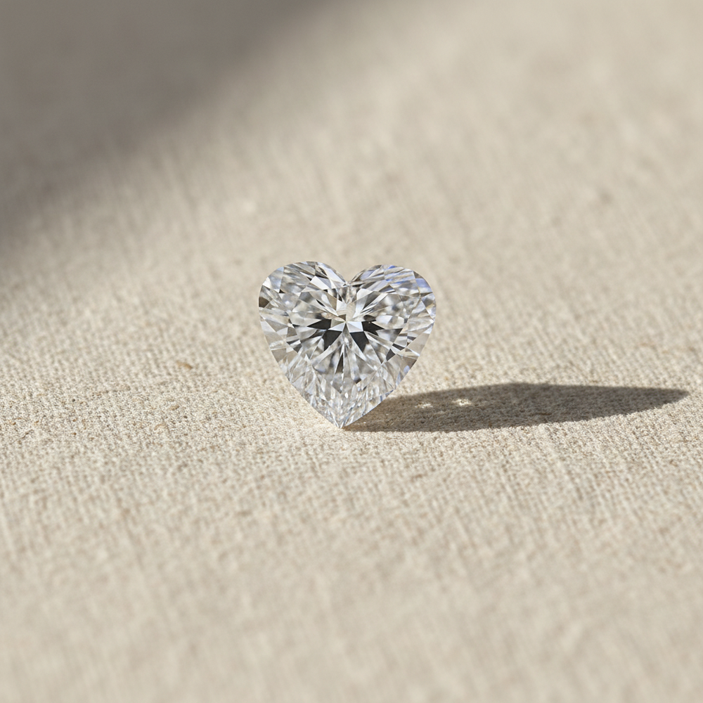 1.01 Carat Heart Cut Lab Grown Diamond VS1 E Color IGI Certified

