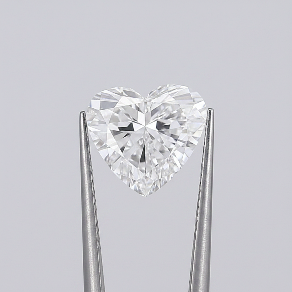 1.01 Carat E VS1 Heart Shape CVD Lab Grown Diamond IGI Certified
