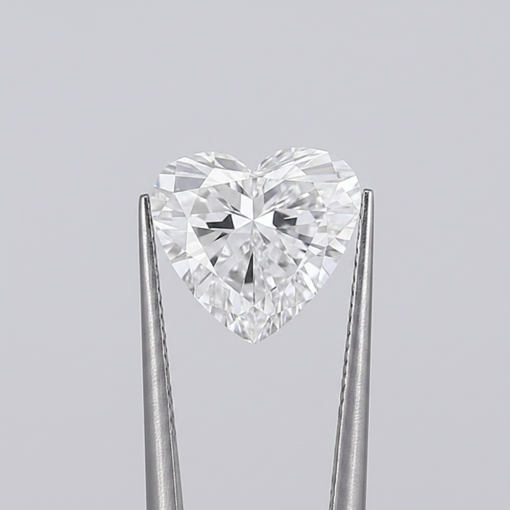 1.01 Carat E VS1 Heart Shape CVD Lab Grown Diamond IGI Certified
