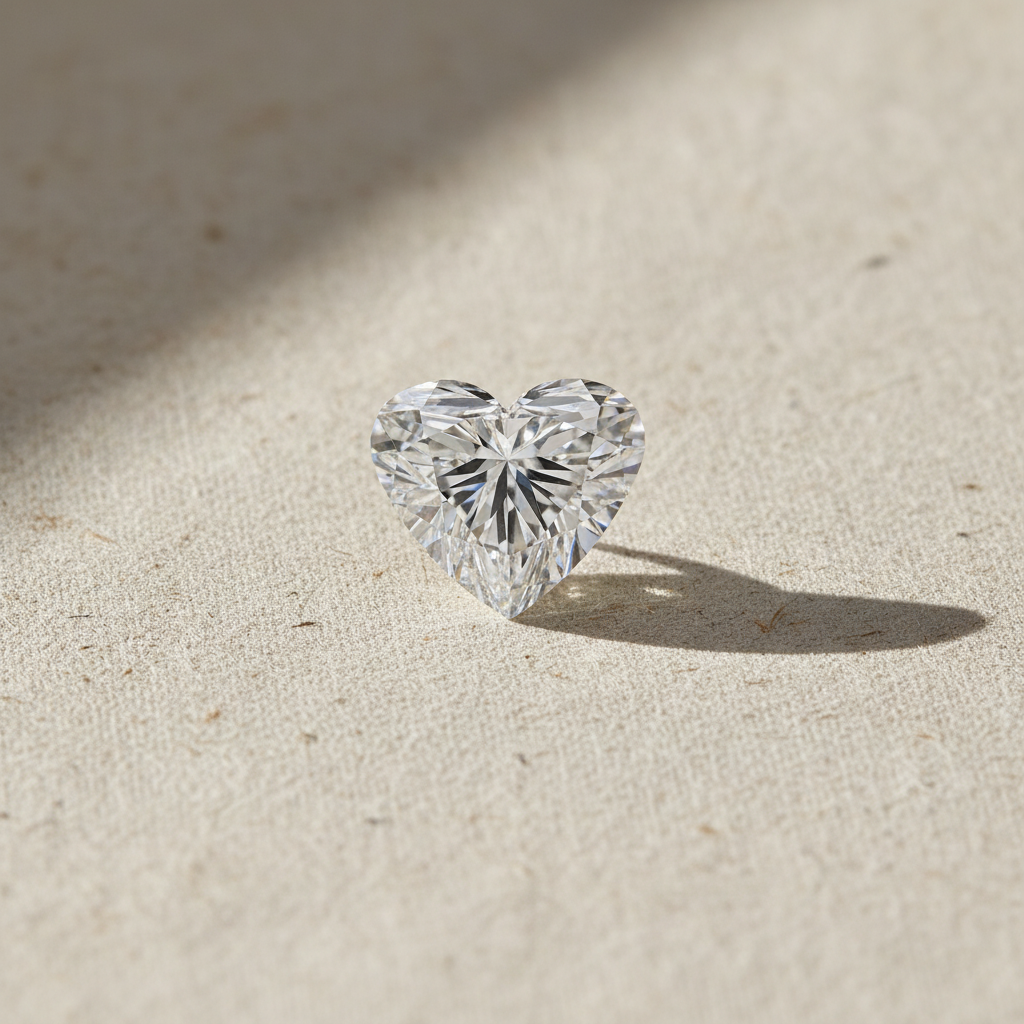 1.01 Carat Heart Cut Lab Grown Diamond VVS1 E Color IGI Certified
