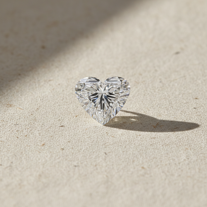 1.01 Carat Heart Cut Lab Grown Diamond VVS1 E Color IGI Certified

