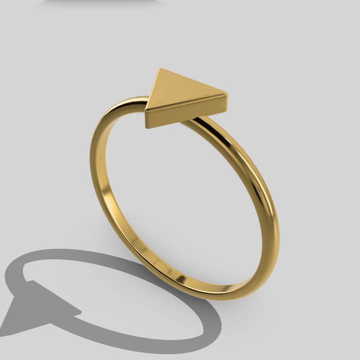 Elegant Gold Vermeil Triangle Stackable Ring