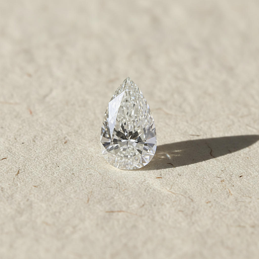 8.01 Carat Pear Cut Lab Grown Diamond VS2 F Color IGI Certified
