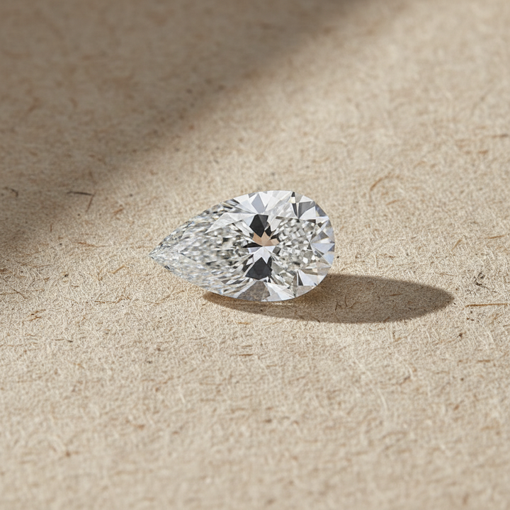 8.02 Carat Pear Cut Lab Grown Diamond VVS2 F Color IGI Certified
