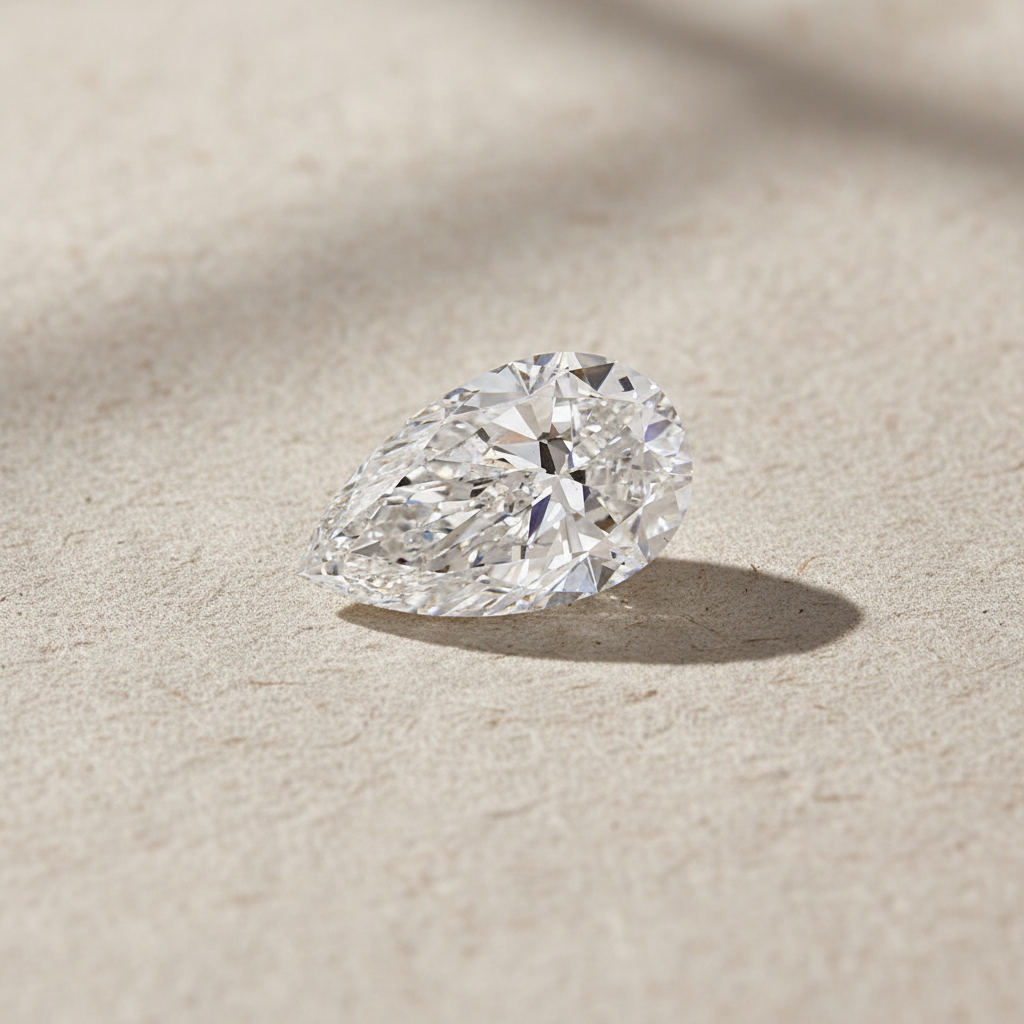 8.03 Carat Pear Cut Lab Grown Diamond VS2 F Color IGI Certified
