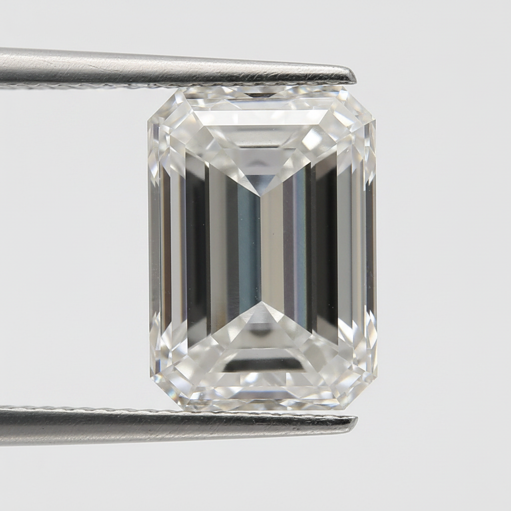 8,04 Karat Lab-Grown-Diamant im Smaragdschliff, VS1/F
