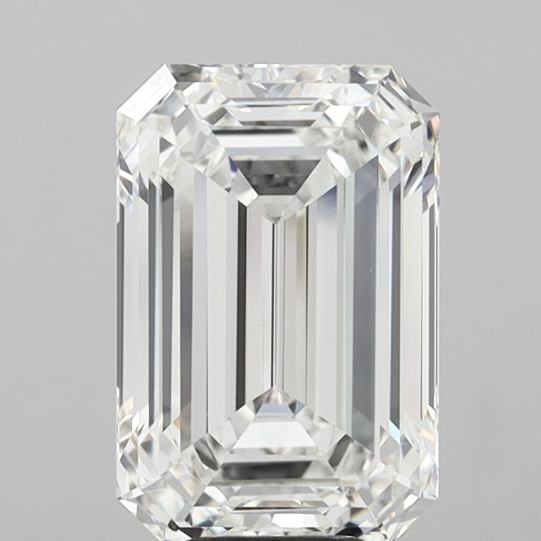8,05 Karat im Smaragdschliff gezüchteter Diamant VVS2F