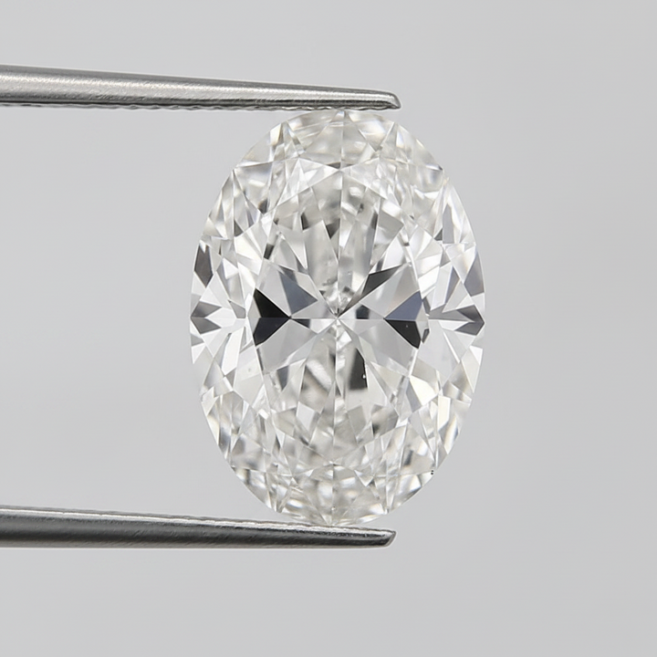 8,06 karaat ovale lab-grown diamant, VS1/F