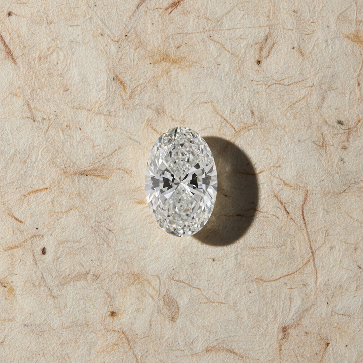 8,08 karaat ovale lab-grown diamant, VS1/F