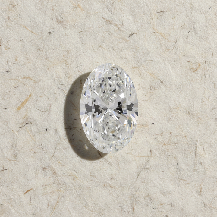 8,08 karaat ovale lab-grown diamant, VS1/F