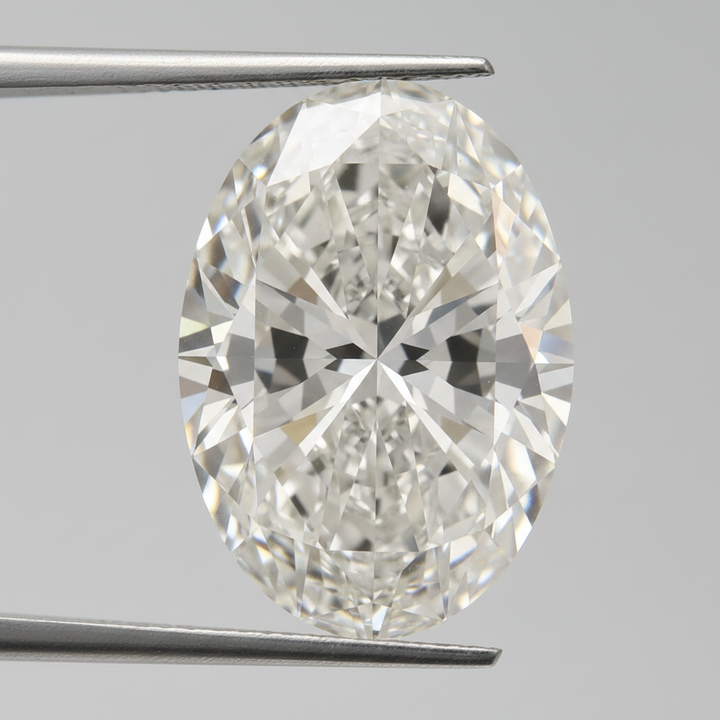 8,09 karaat ovale lab-grown diamant, VS1/F