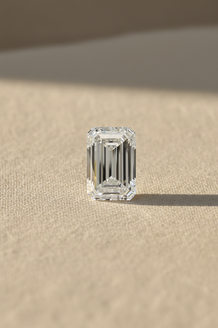 8.10 Carat Emerald Cut Lab Grown Diamond, VVS2/F