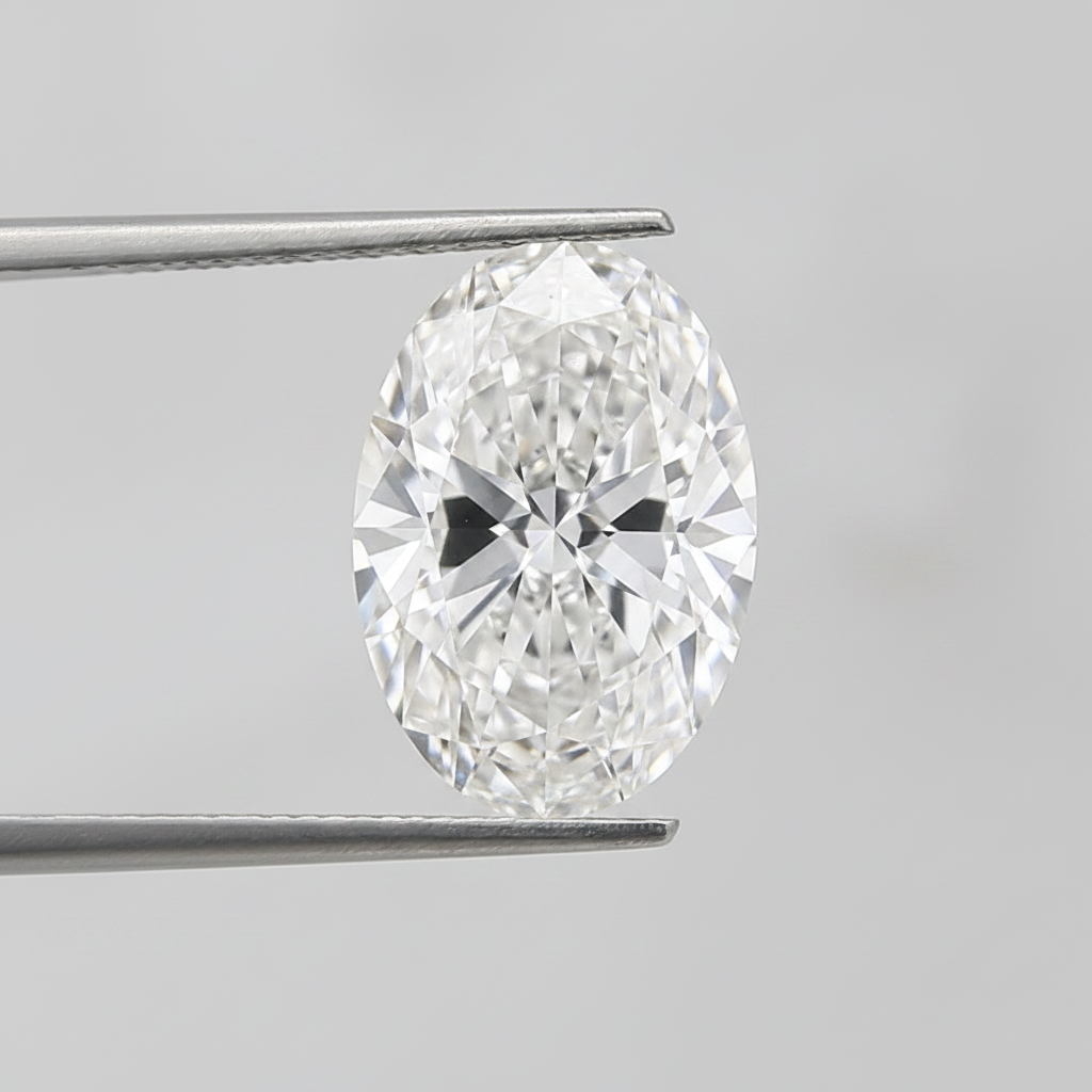 9,01 Karat ovaler, im Labor gezüchteter Diamant, VS2/F