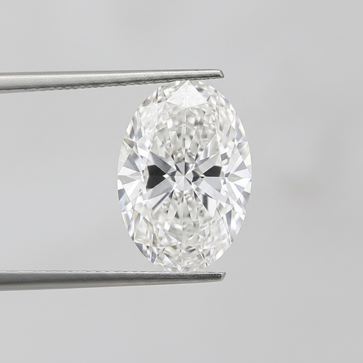 9,01 Karat ovaler, im Labor gezüchteter Diamant, VS2/F