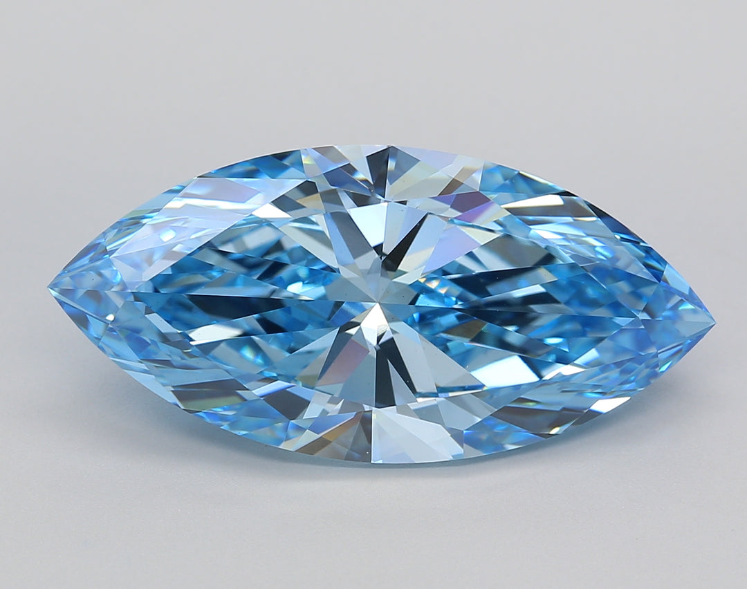 9.02 Carat Marquise Lab Grown Diamond VS1 FANCY VIVID BLUE