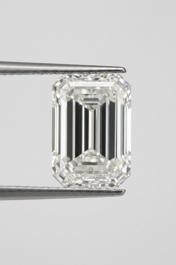 9,06 karaat smaragdgroene laboratoriumdiamant, VS2/F