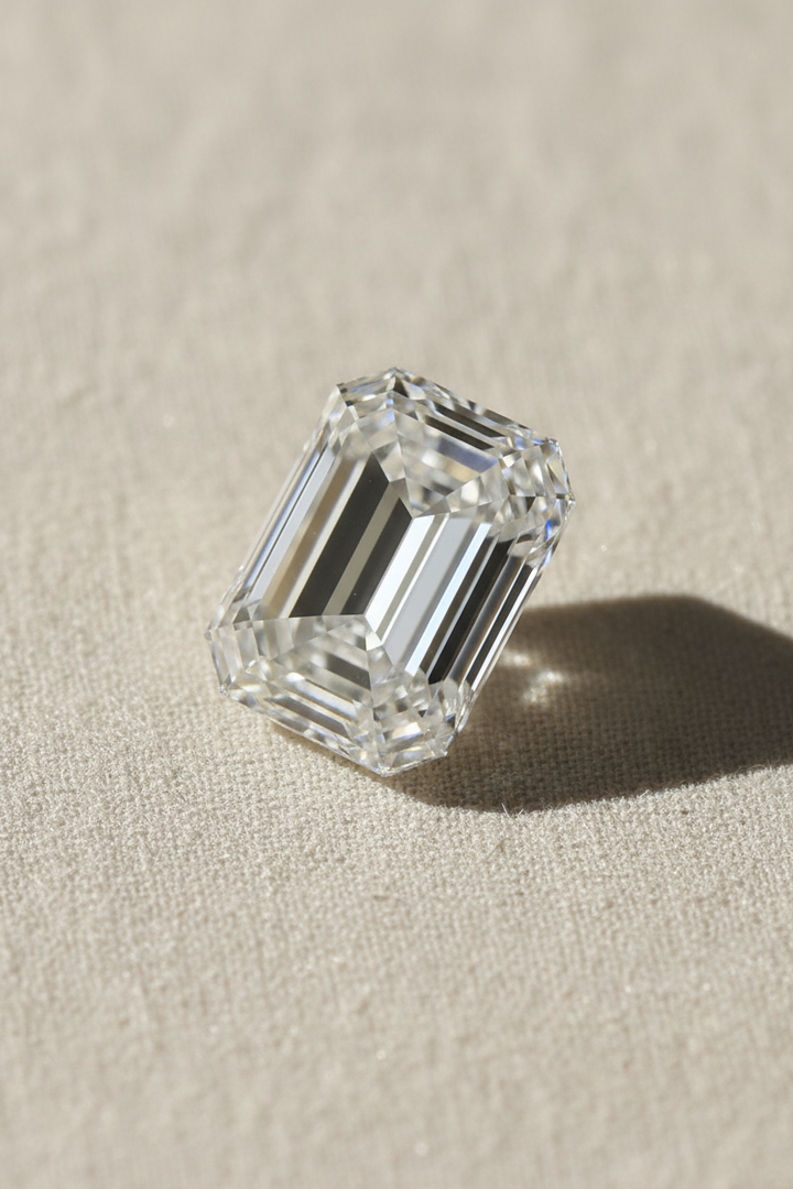 9.09 Carat Emerald Lab Grown Diamond, VS1/F