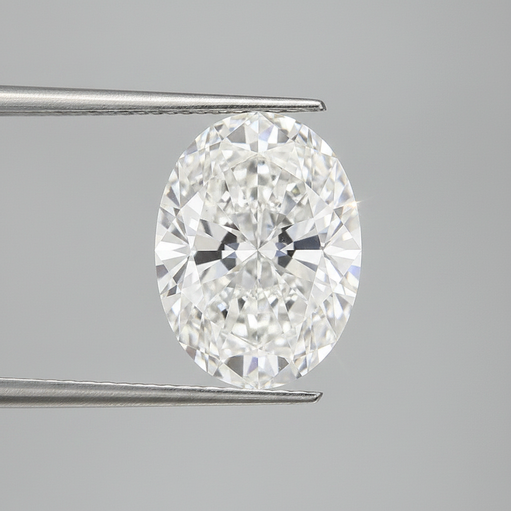 9.48 Carat Oval Lab Grown Diamond, VS2/F