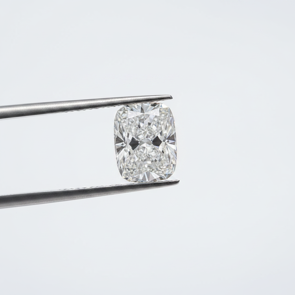 9,99 karaat kussen gemodificeerde laboratorium-gegroeide diamant, VVS2/E