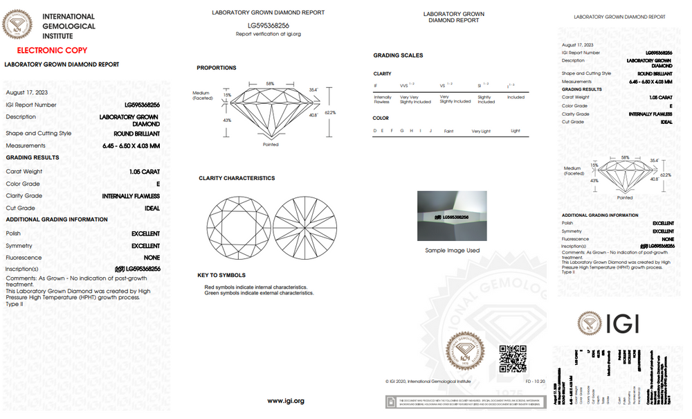 Igi certified 1 carat diamond