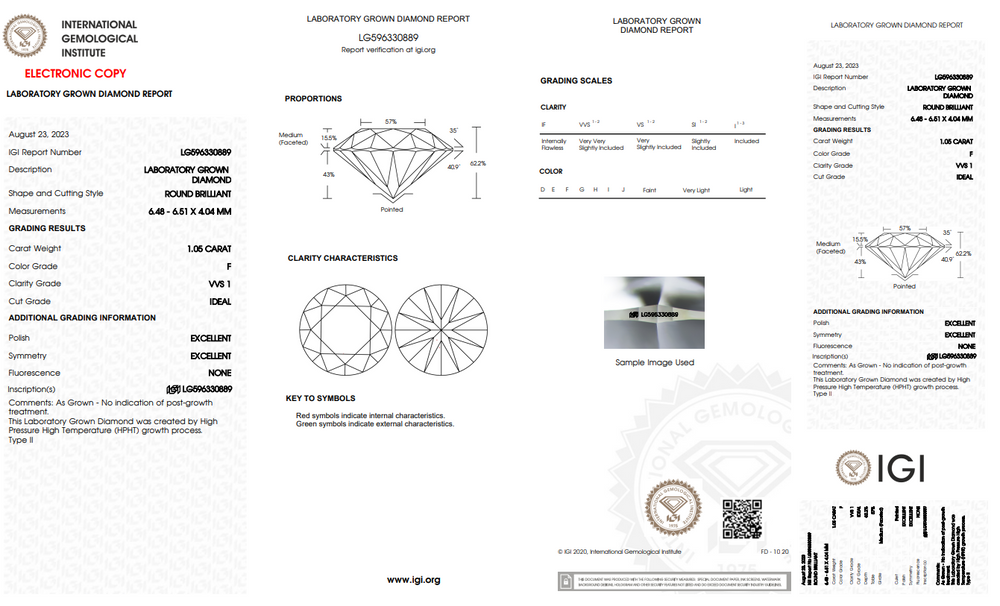 Igi certified lab diamond price
