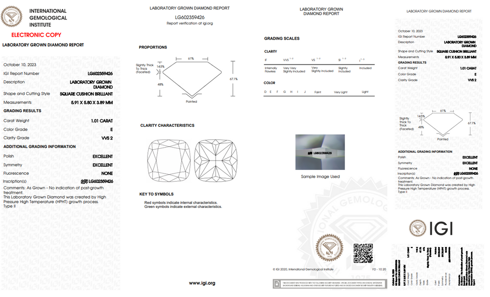 1 carat lab grown diamond online India.