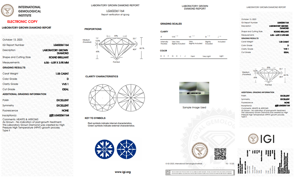 1 carat lab diamond