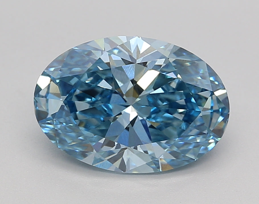 CVD Oval Cut 2.25 ct. Lab Grown Diamond, Fancy Vivid Blue