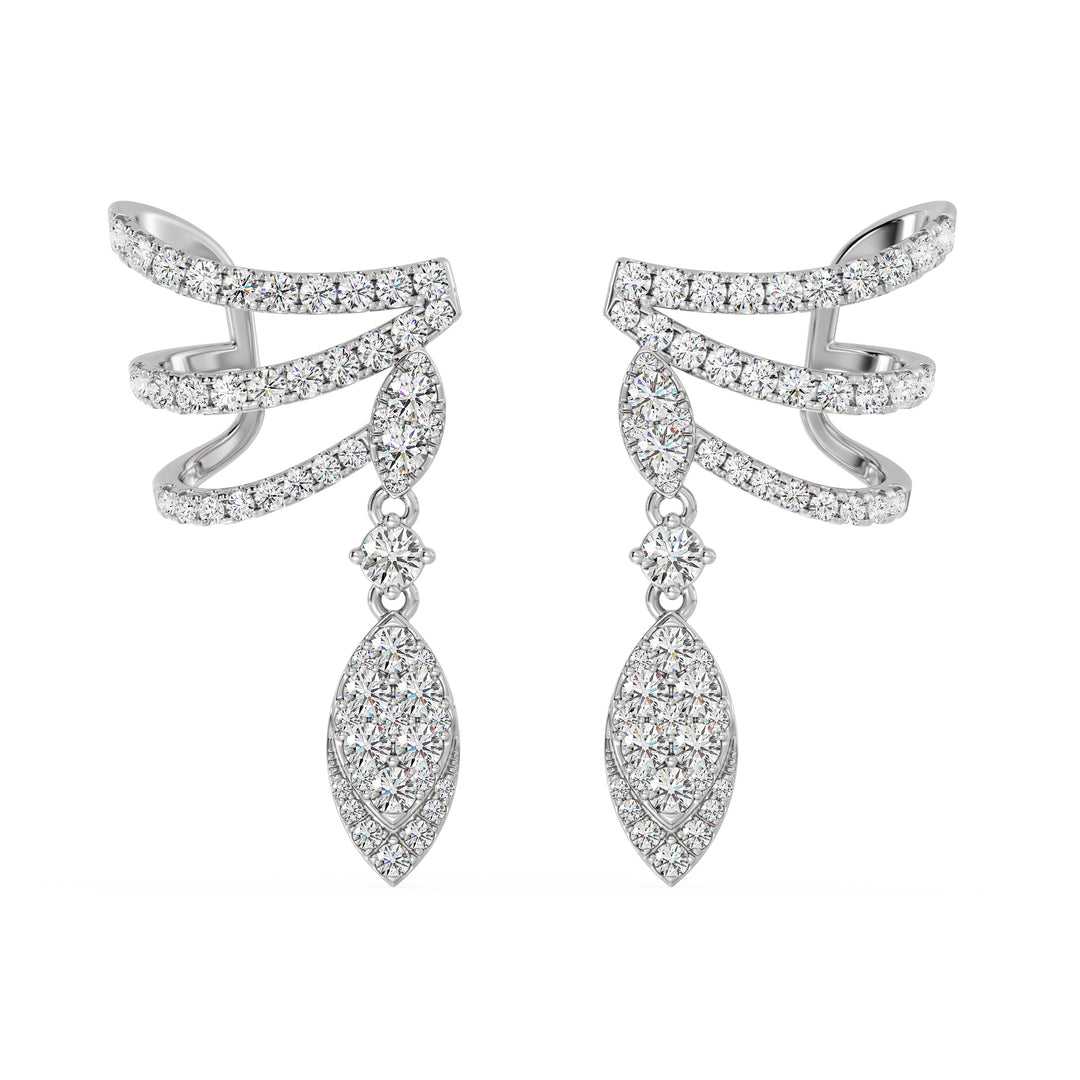 Elegant 18KT Gold Lab-Grown Diamond Earrings for Women