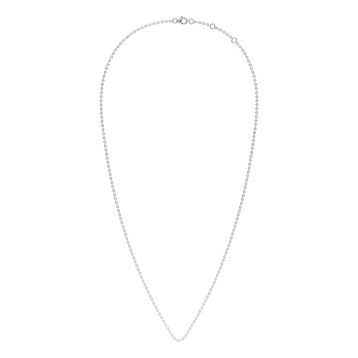 Elegant 18K White Gold Chain – 18 Inches, Solid Gold Necklace for a Sleek Look