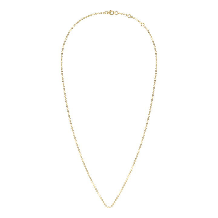 Elegant 18K Yellow Gold Chain – 18 Inches, Solid Gold Necklace for Timeless Style