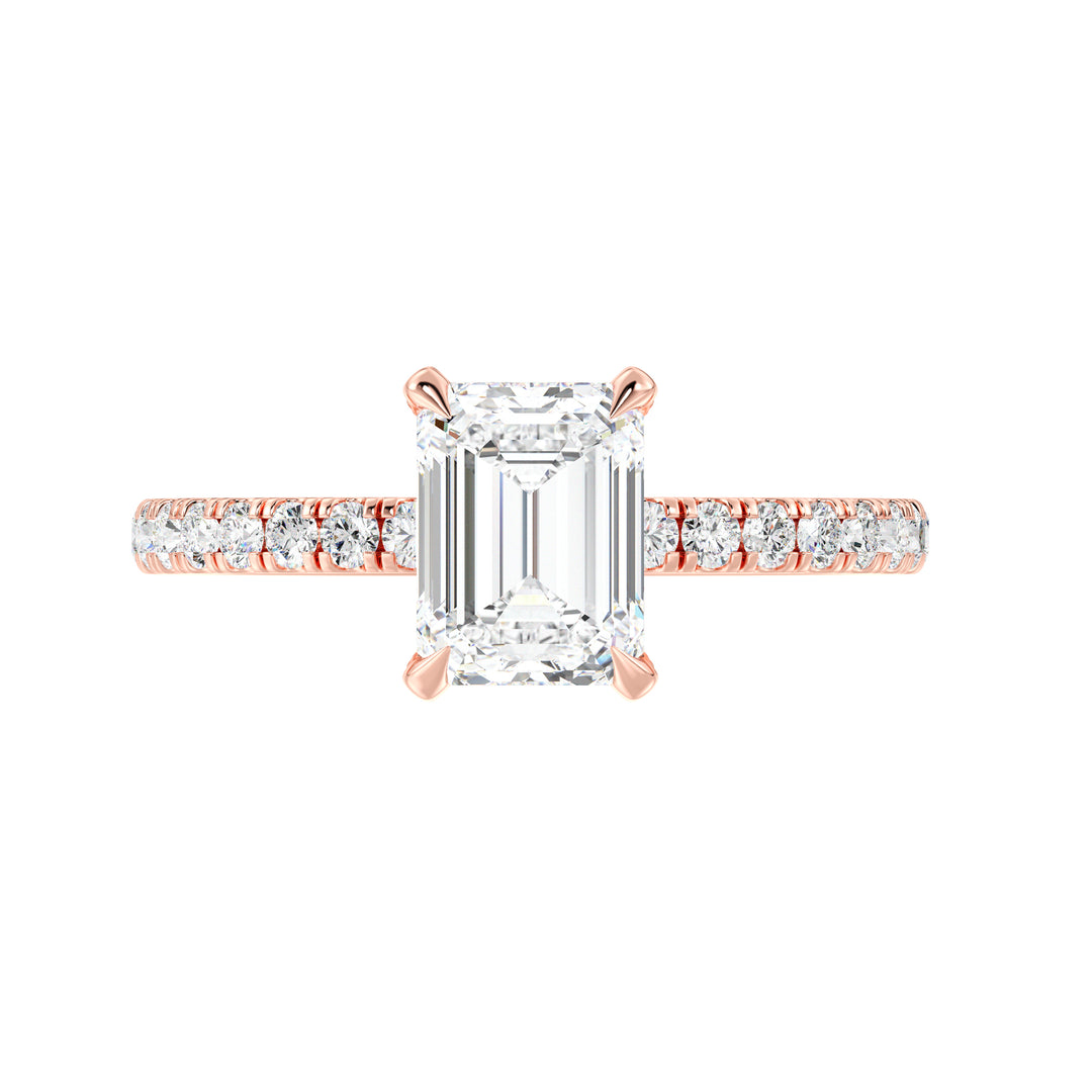 Emerald Solitaire Engagement Ring