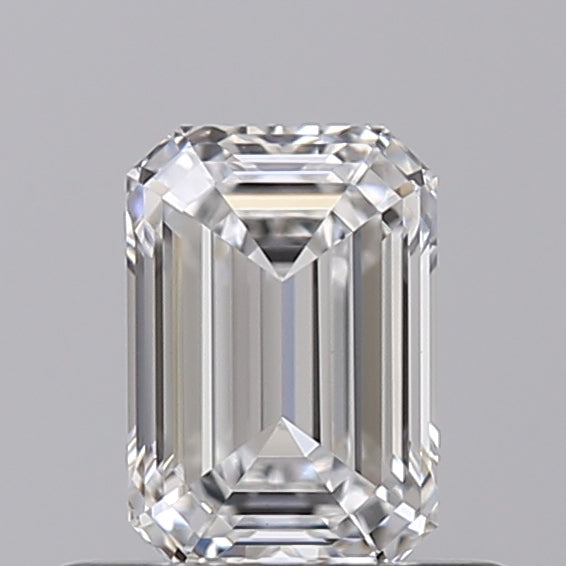 GIA Certified 0.50 CT HPHT Lab Grown Emerald Cut Diamond - D Color, VVS2 Clarity, Excellent Polish and Symmetry