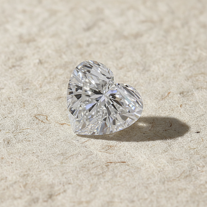 1.05 Carat Heart Cut Lab Grown Diamond SI1 D Color GIA Certified
