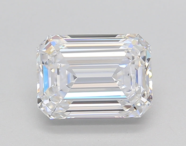 GIA Certified 1.50 CT Emerald Cut Lab Grown Diamond - D Color, VS2 Clarity.