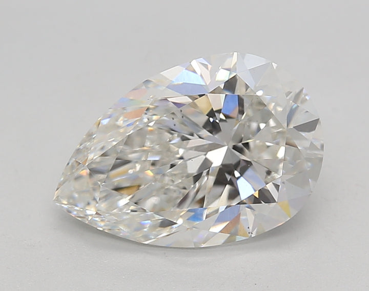 GIA Certified 3.03 ct Pear Cut Lab Grown Diamond G VS2