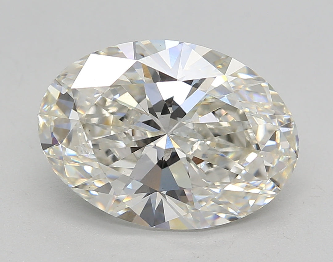 GIA Certified 4.26 CT Oval Cut Lab-Grown Diamond, I Color, VS1 Clarity