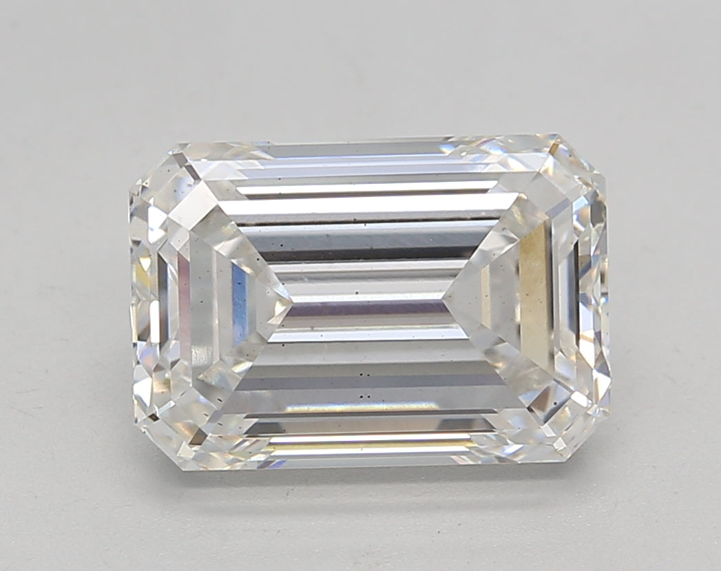 GIA Certified  3.63 CT F Color SI1 Emerald Cut Lab-Grown Diamond