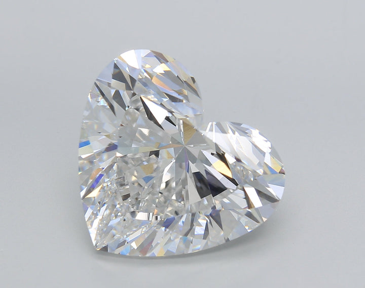 Heart-shaped 11.01 ct. CVD diamond from IGI Certified lab, F color, VS1 clarity.