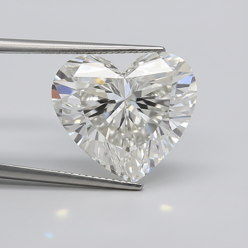 5.18 Carat H VS1 Heart Shape CVD Lab Grown Diamond IGI Certified

