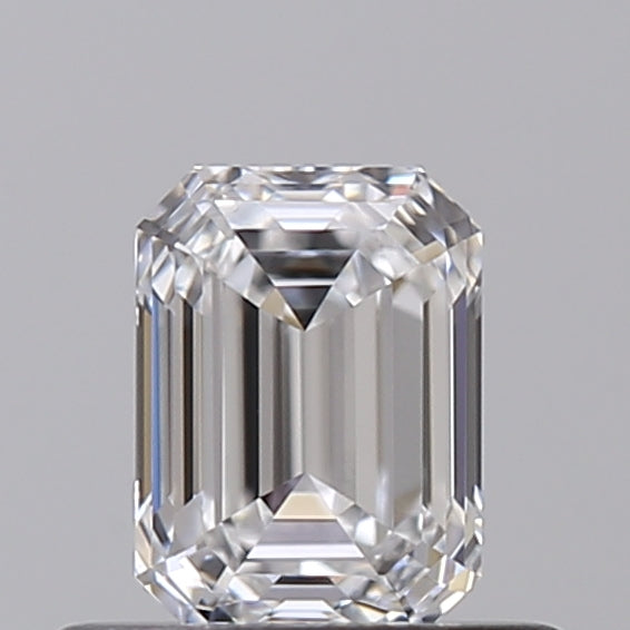 IGI Certified 0.50 CT HPHT Lab Grown Emerald Cut Diamond - D Color, VVS2 Clarity, Excellent Polish and Very Good Symmetr