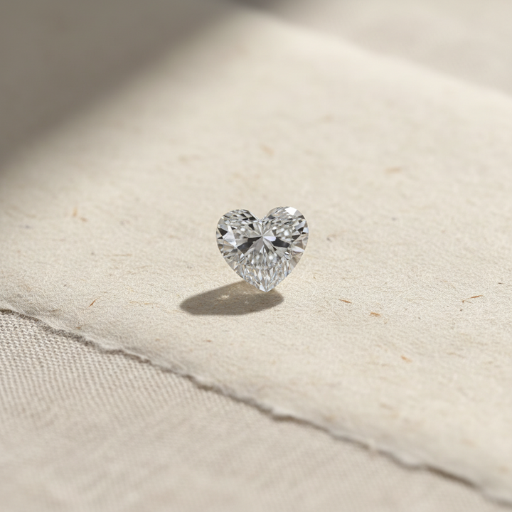 0.50 Carat Heart Cut Lab Grown Diamond VVS1 D Color IGI Certified
