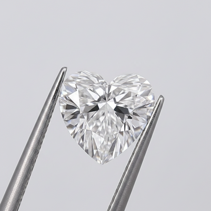 0.50 Carat D VVS2 Heart Shape HPHT Lab Grown Diamond IGI Certified
